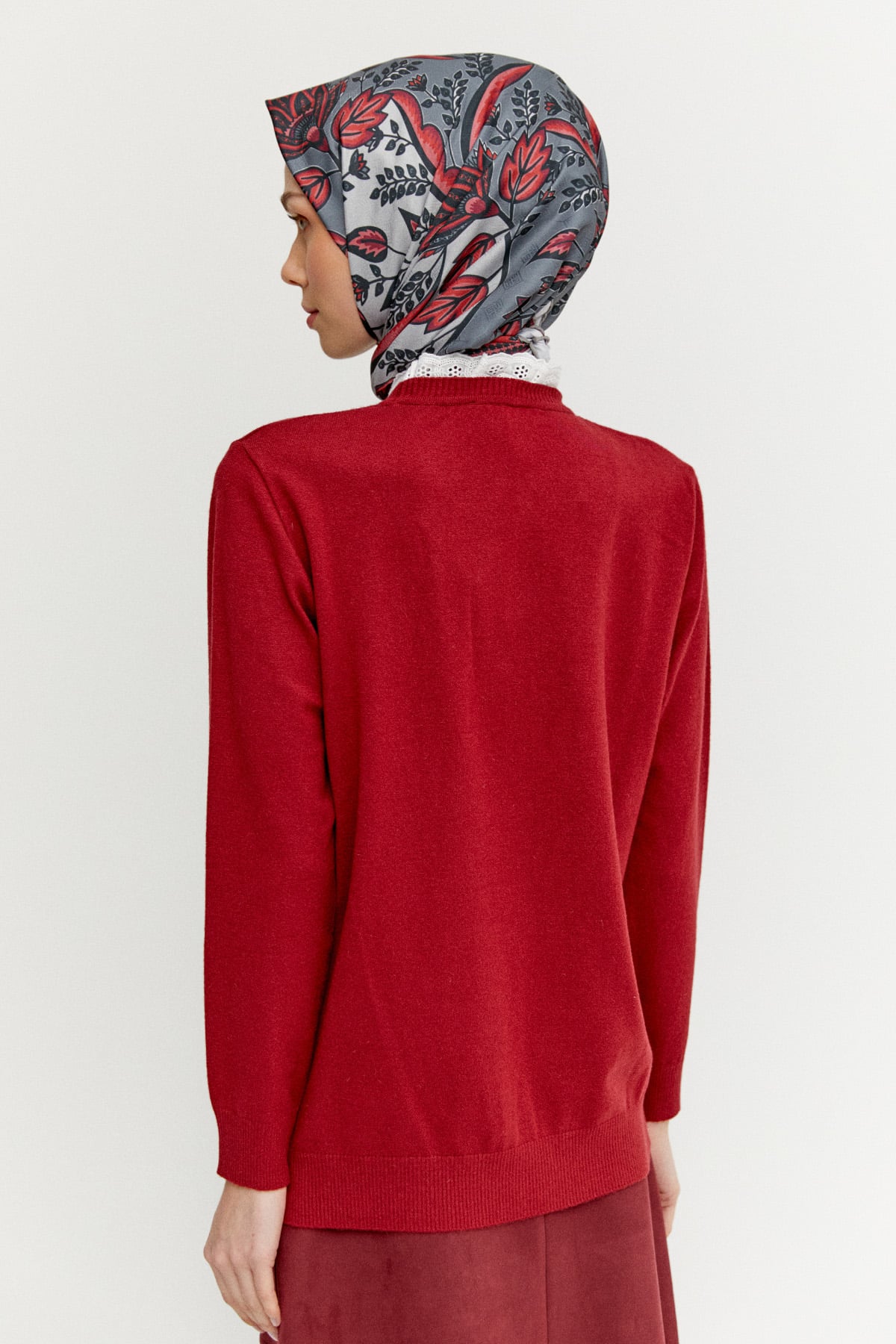 Otriş Taş Broşlu Fistolu Triko Bluz