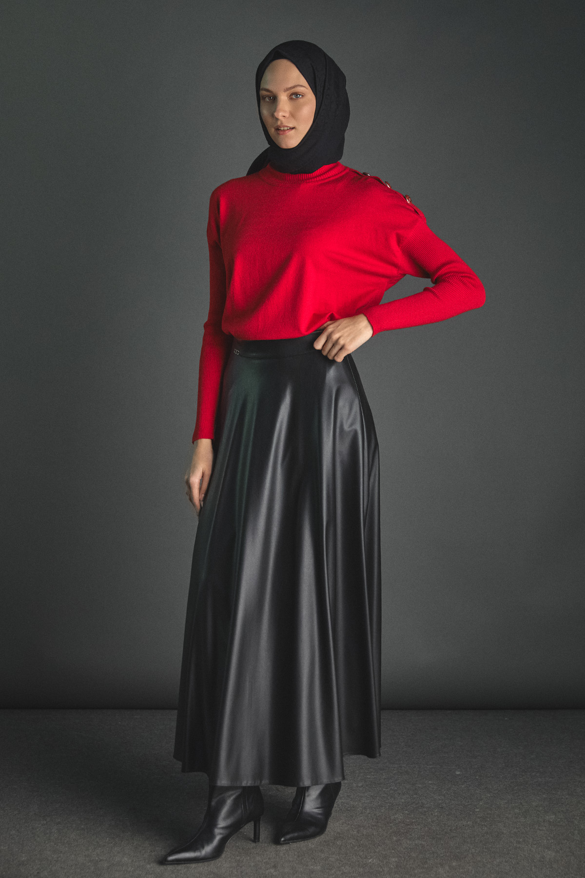 Yarım Balıkçı Yaka Triko Bluz