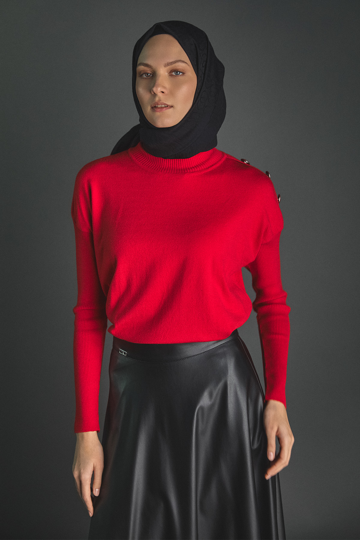 Yarım Balıkçı Yaka Triko Bluz