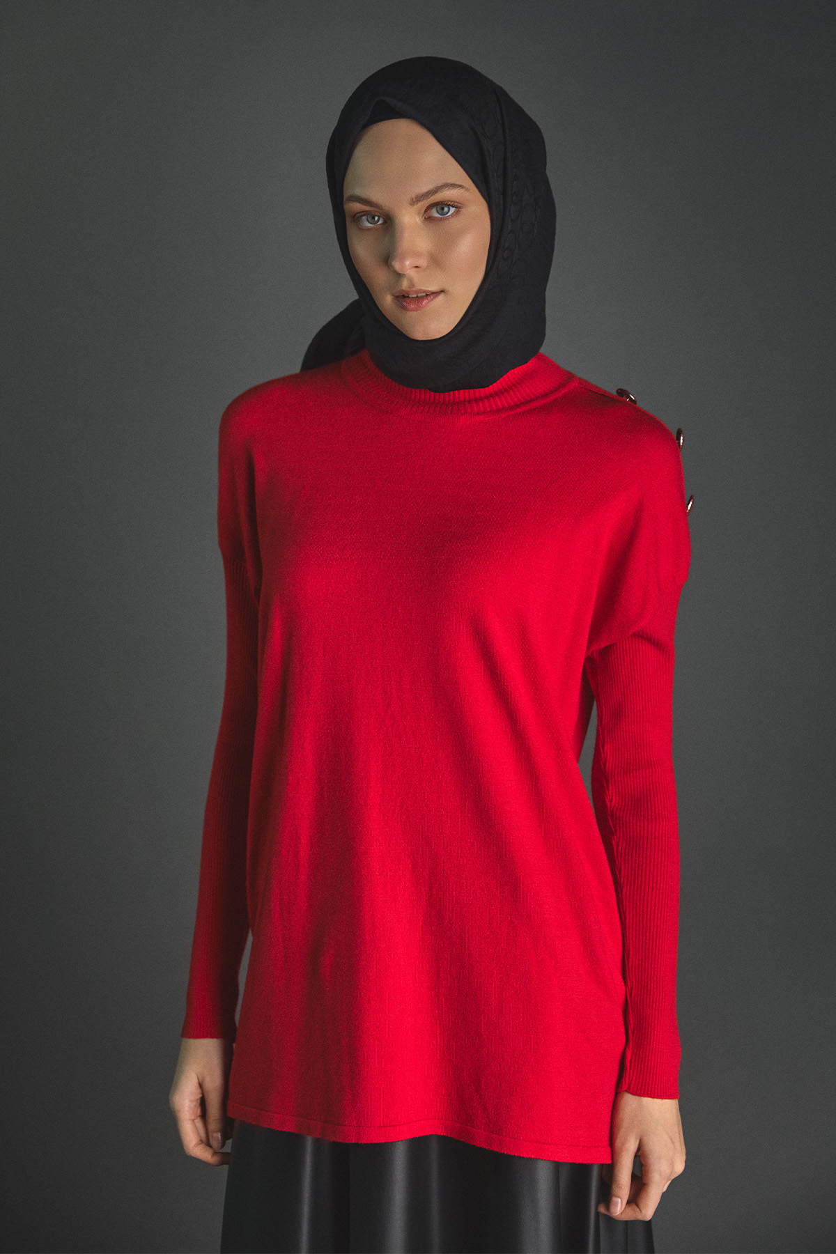 Yarım Balıkçı Yaka Triko Bluz