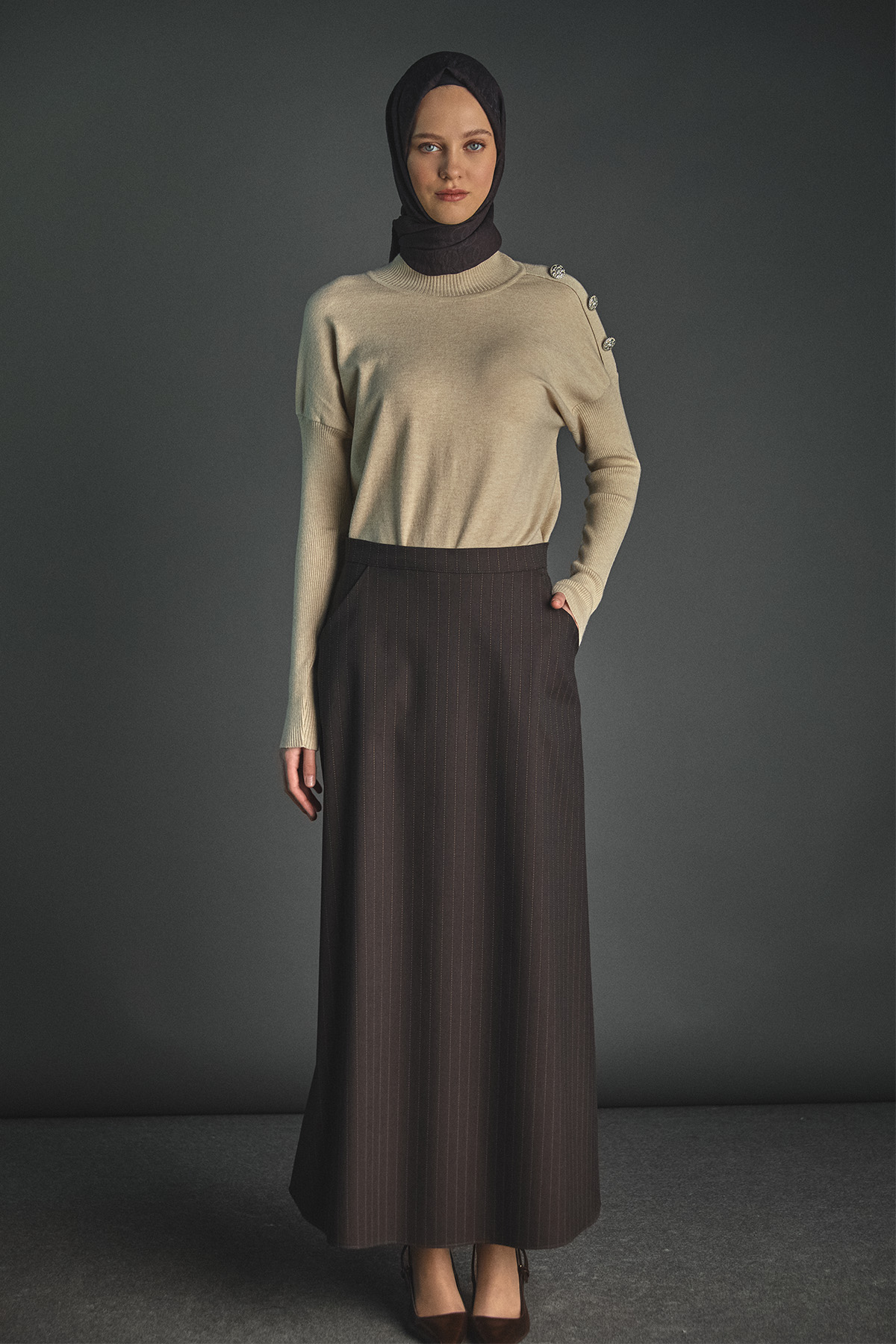 Yarım Balıkçı Yaka Triko Bluz