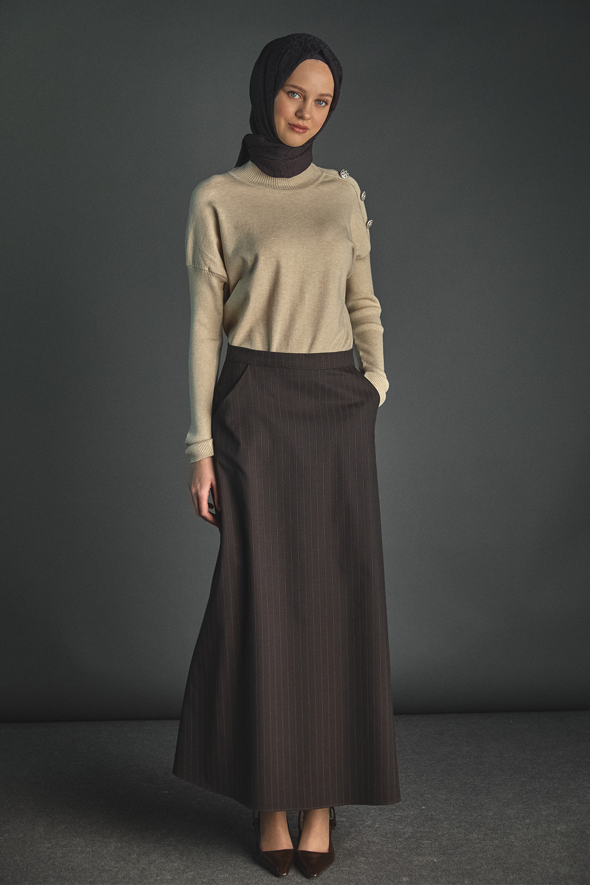 Yarım Balıkçı Yaka Triko Bluz