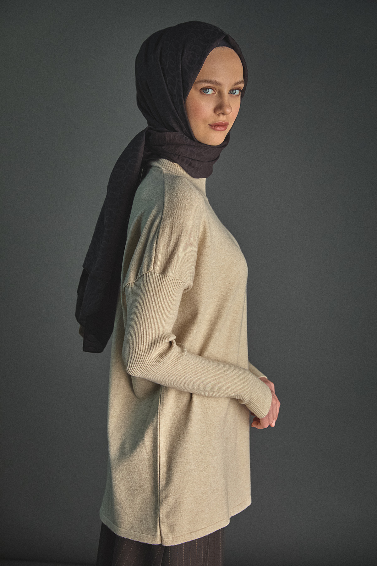 Yarım Balıkçı Yaka Triko Bluz