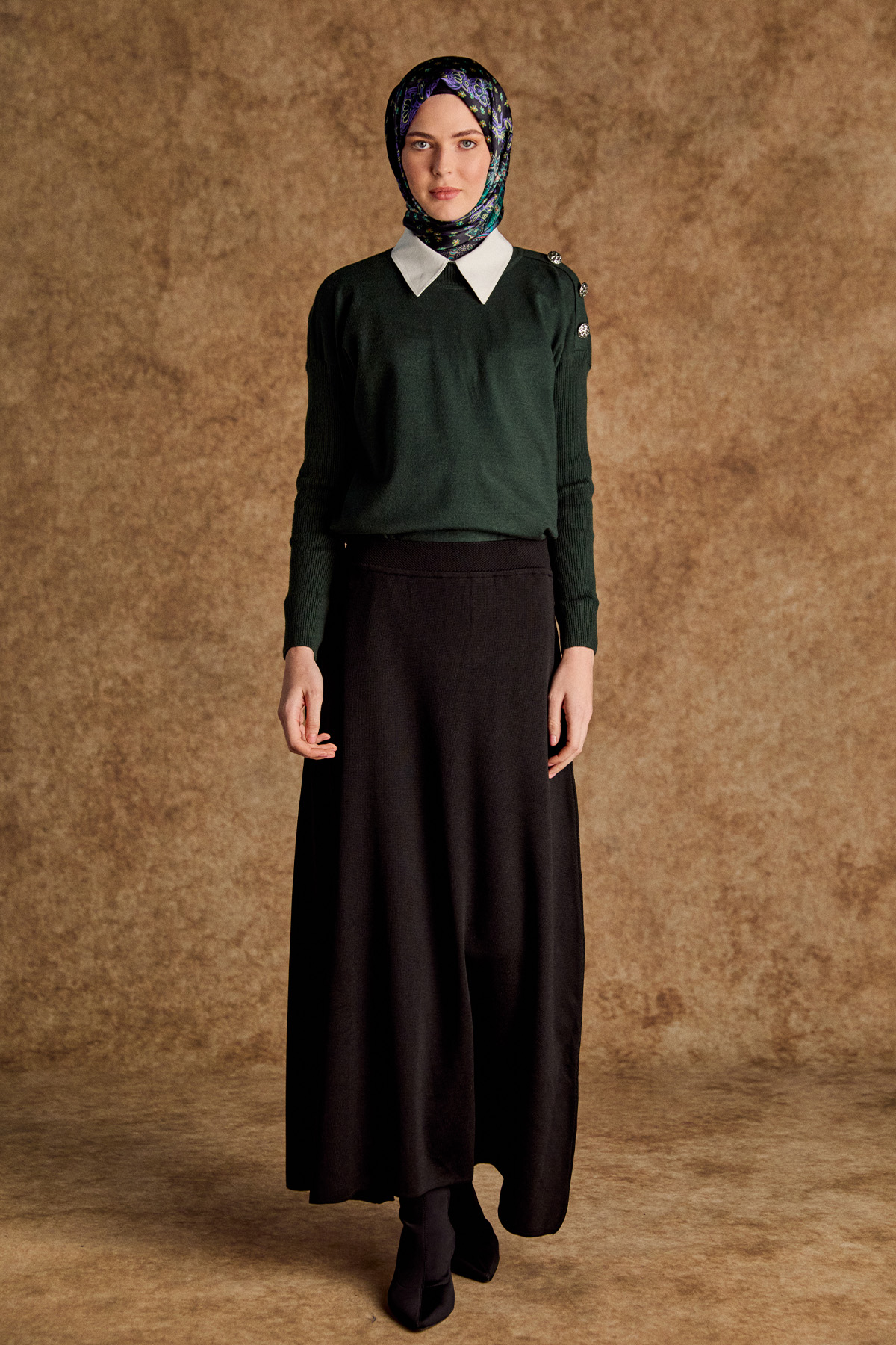 Yarım Balıkçı Yaka Triko Bluz