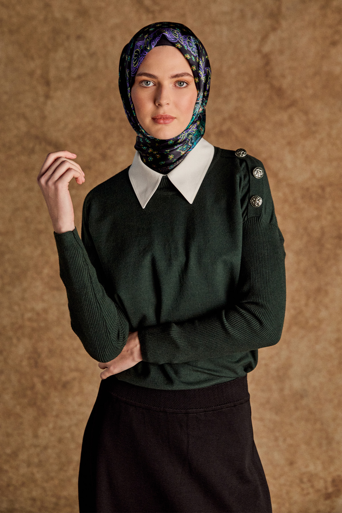 Yarım Balıkçı Yaka Triko Bluz