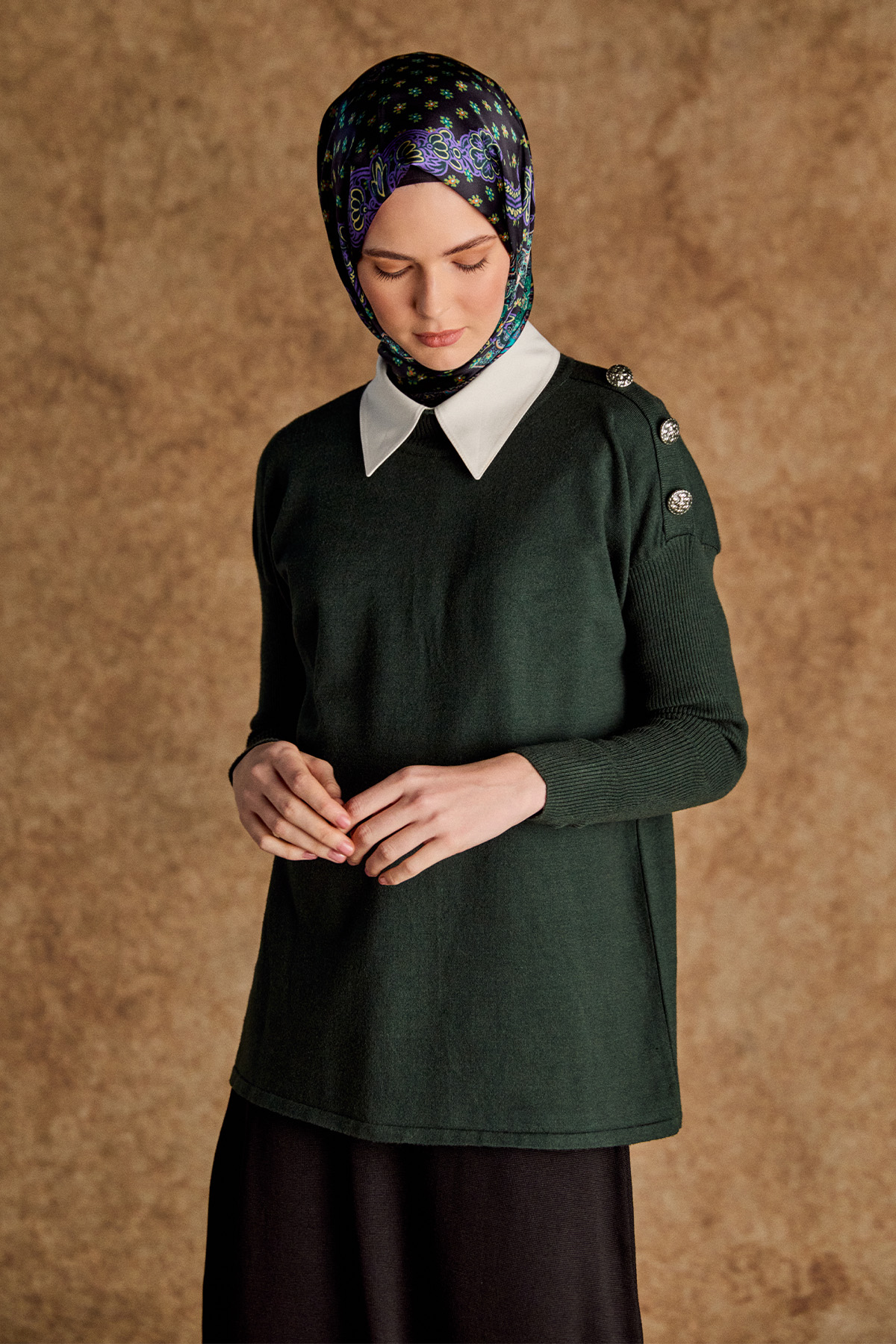 Yarım Balıkçı Yaka Triko Bluz