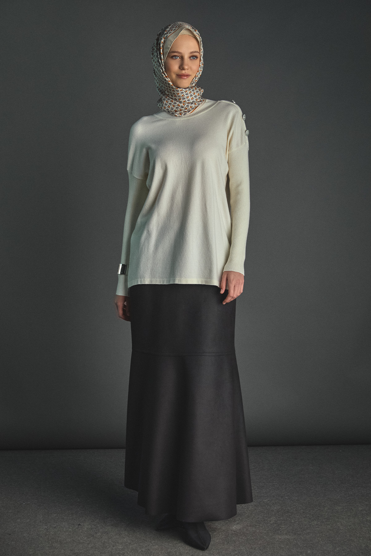 Yarım Balıkçı Yaka Triko Bluz