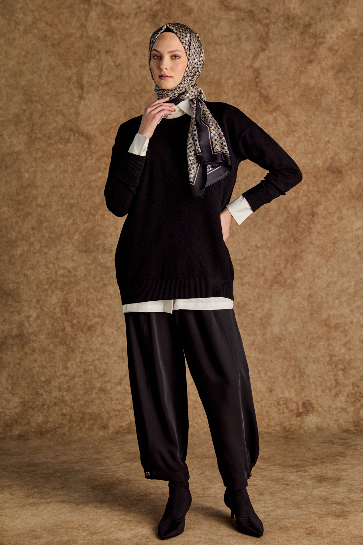 Parçalı Triko Tunik