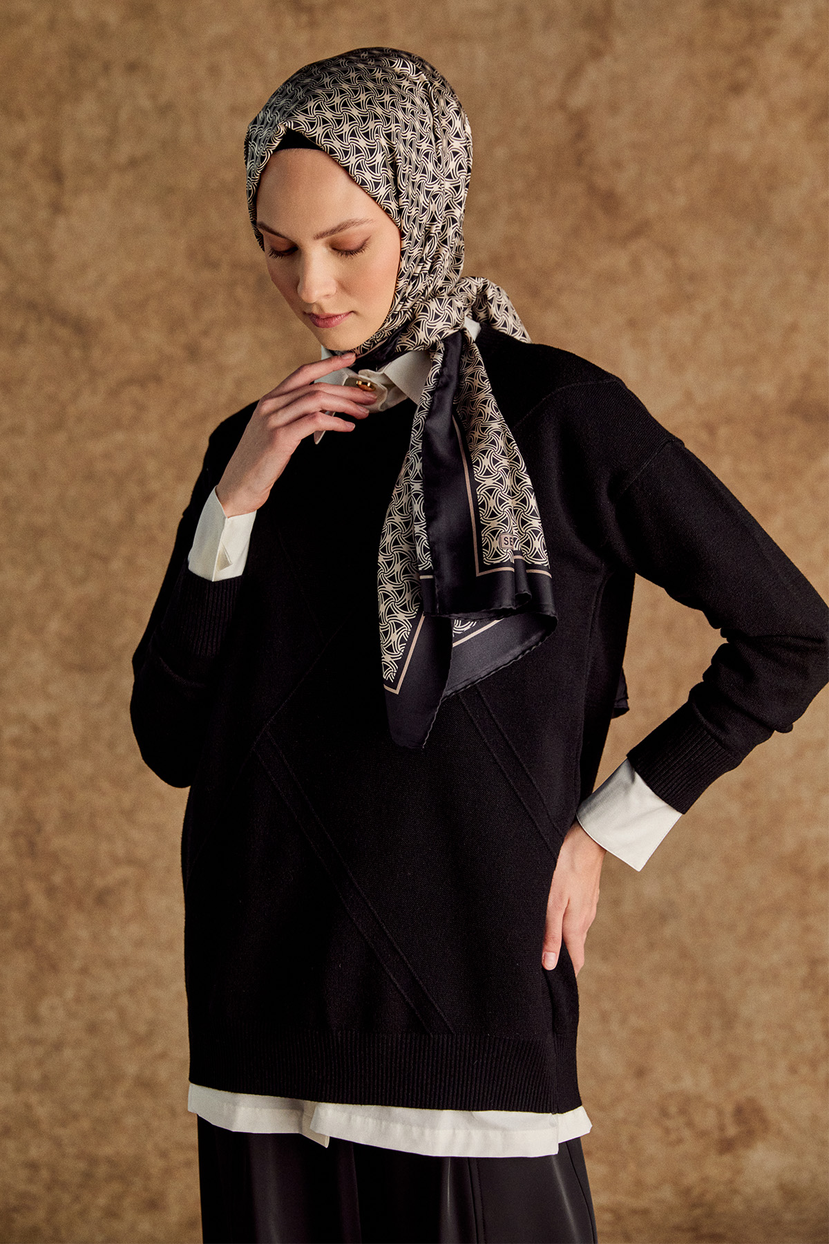 Parçalı Triko Tunik