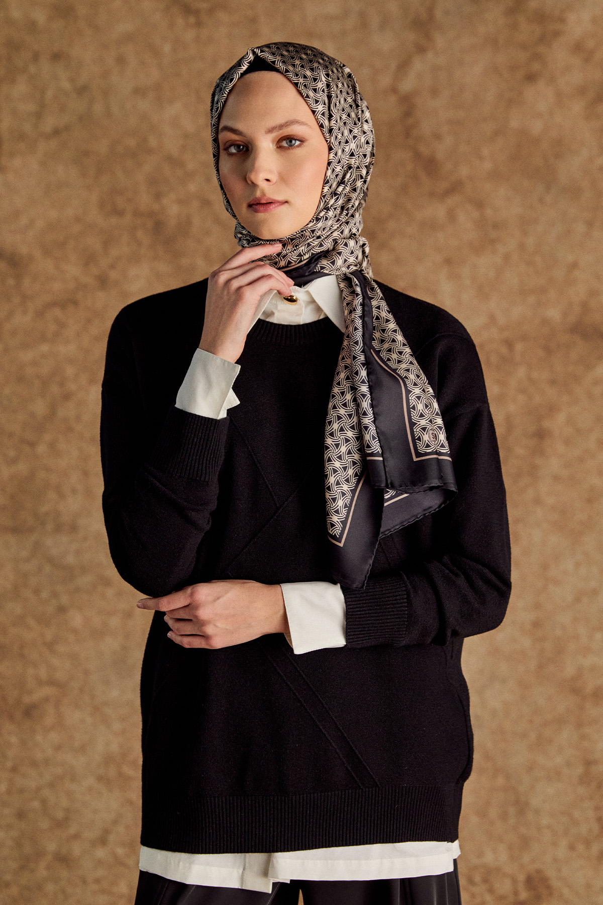 Parçalı Triko Tunik