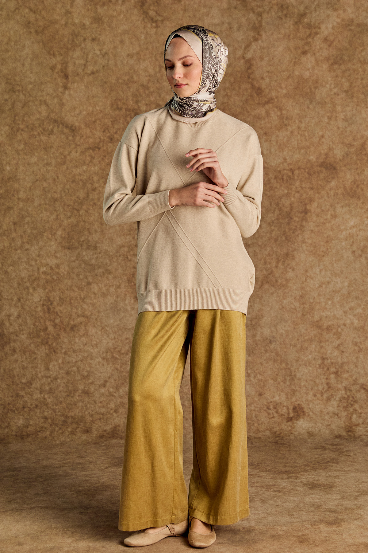 Parçalı Triko Tunik