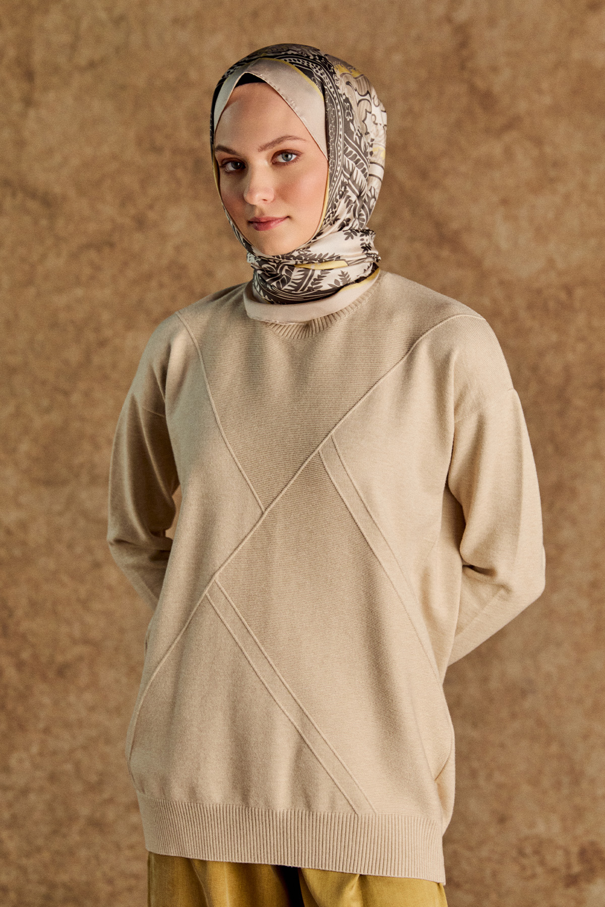 Parçalı Triko Tunik