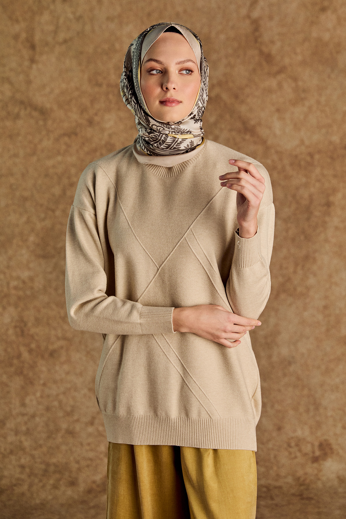 Parçalı Triko Tunik