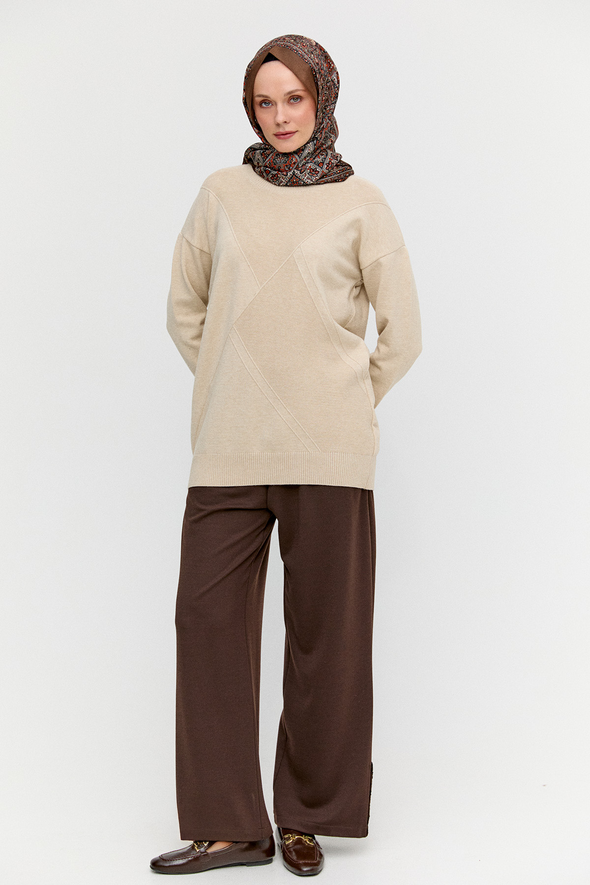 Parçalı Triko Tunik, Tesettür Giyim