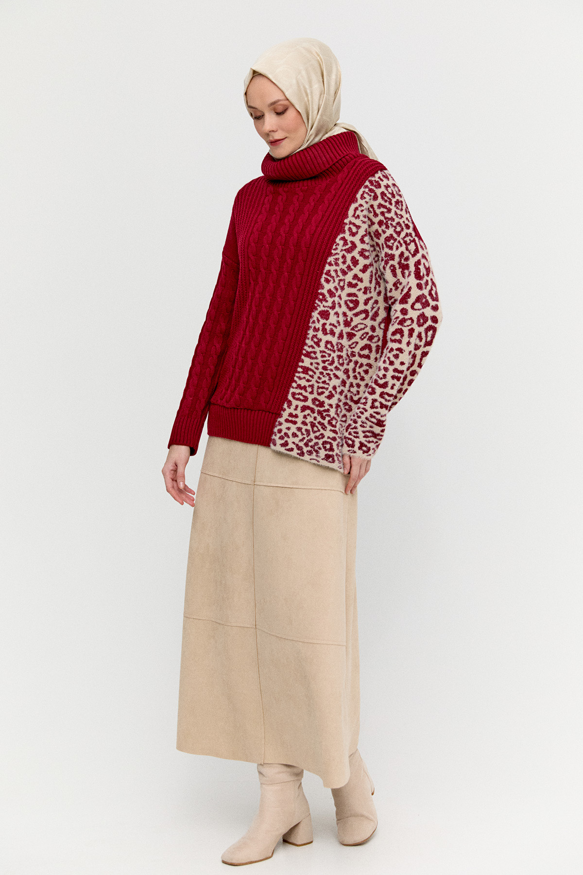 Boğazlı Triko Bluz, Tesettür Giyim