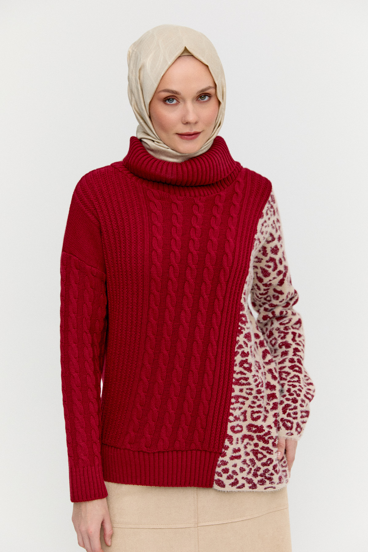 Boğazlı Triko Bluz, Tesettür Giyim