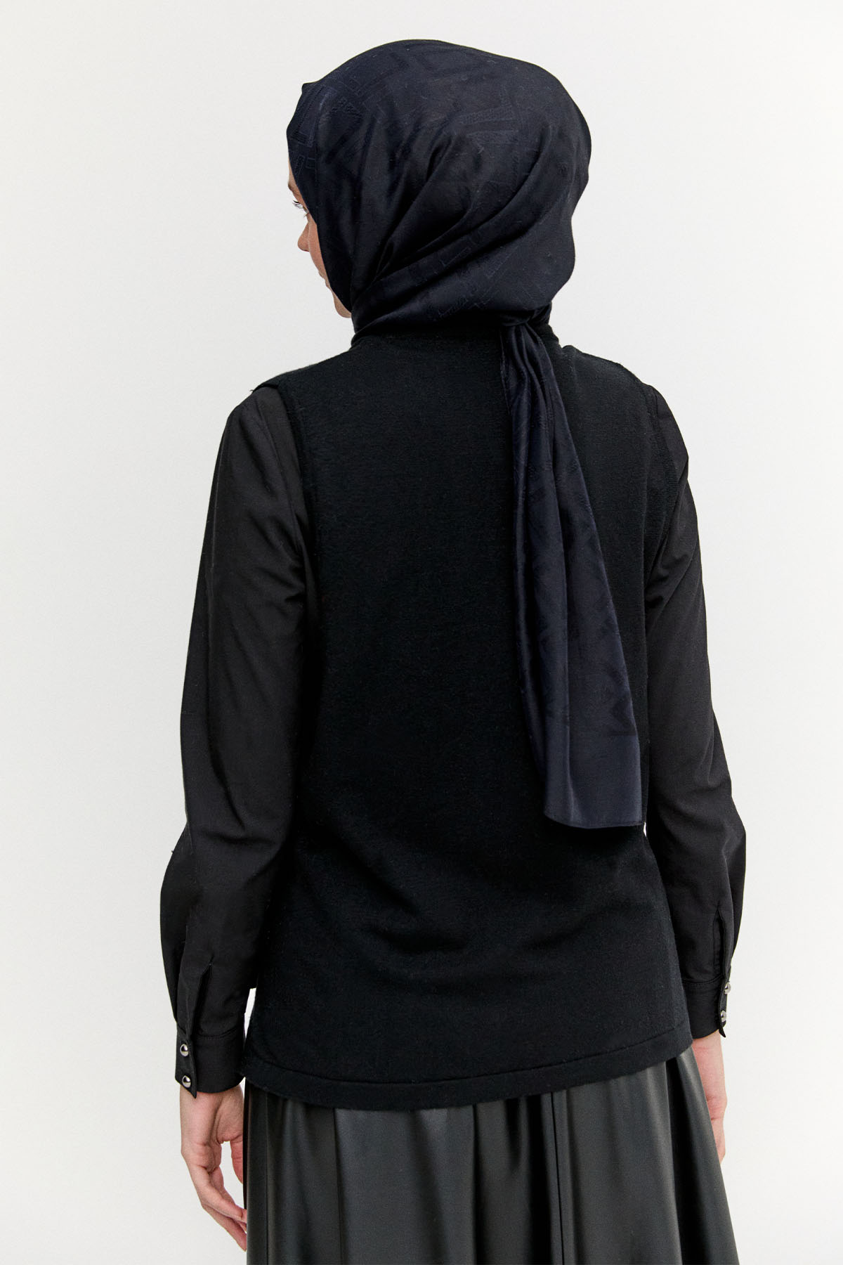 Düğme Detaylı Triko Bluz, Tesettür Giyim