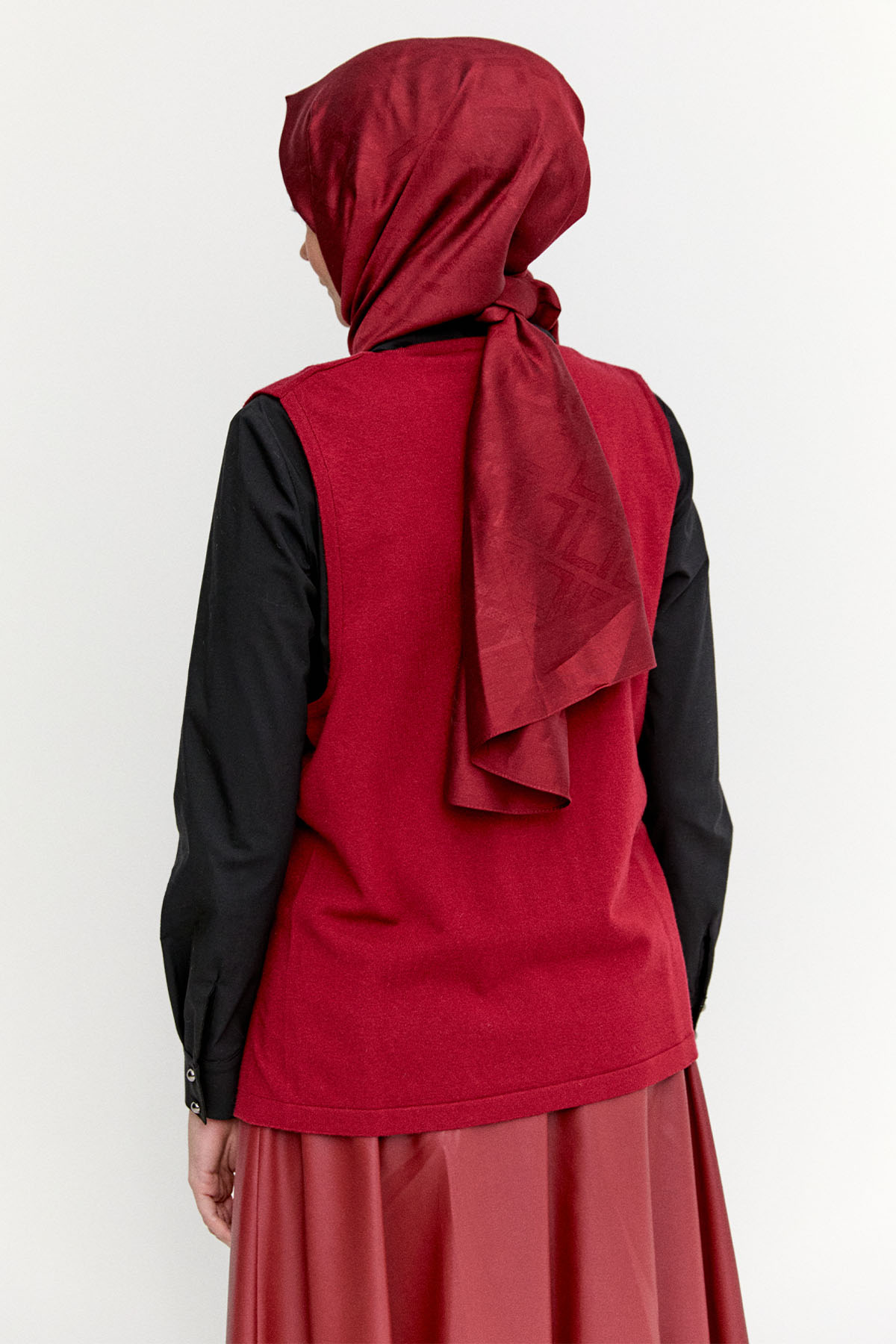 Düğme Detaylı Triko Bluz, Tesettür Giyim