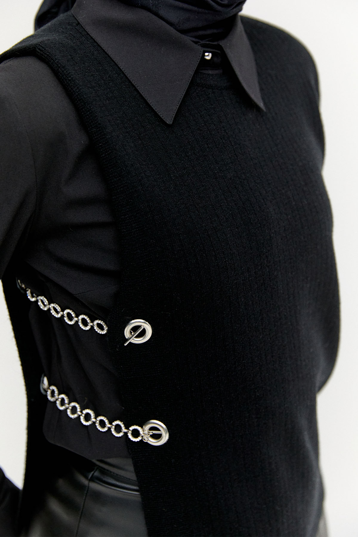 Zincir Detaylı Triko Bluz, Tesettür Giyim