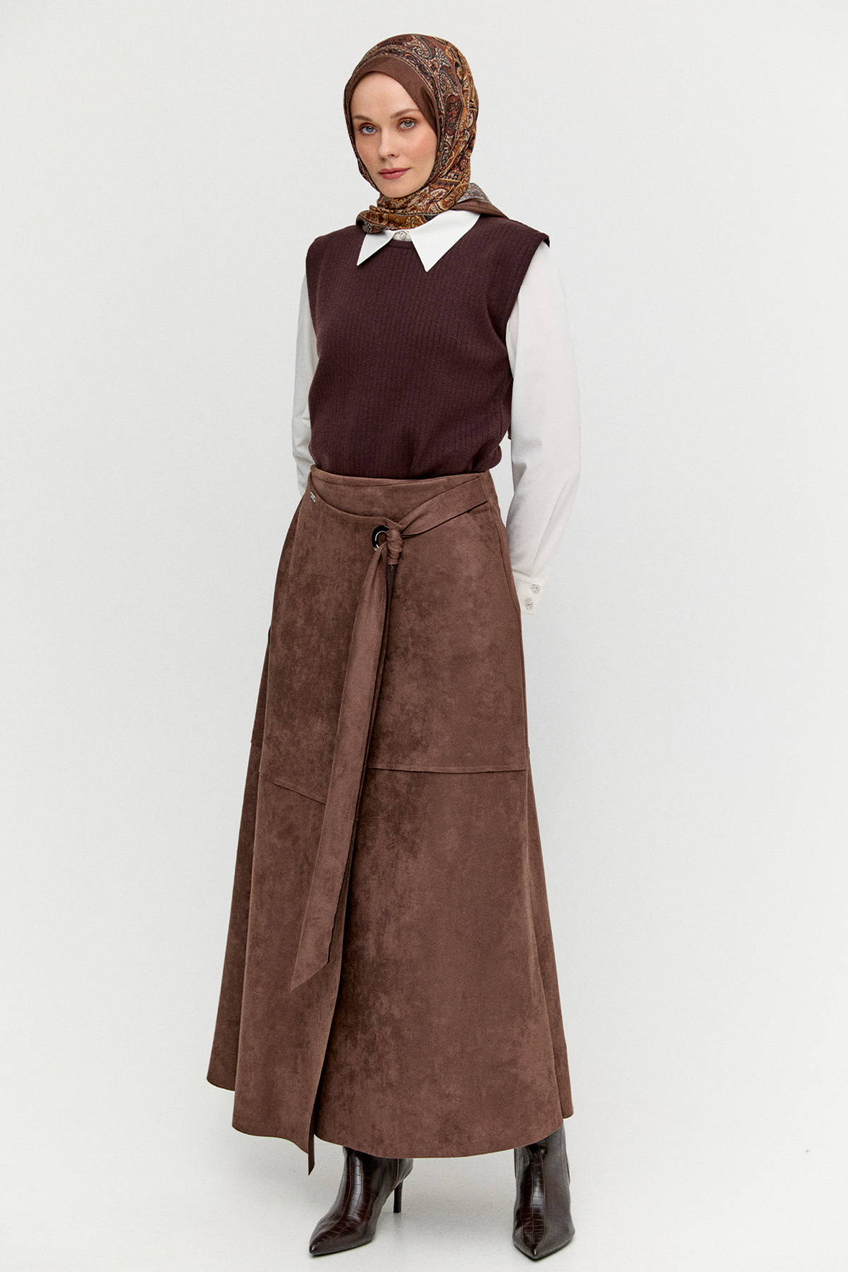 Zincir Detaylı Triko Bluz, Tesettür Giyim