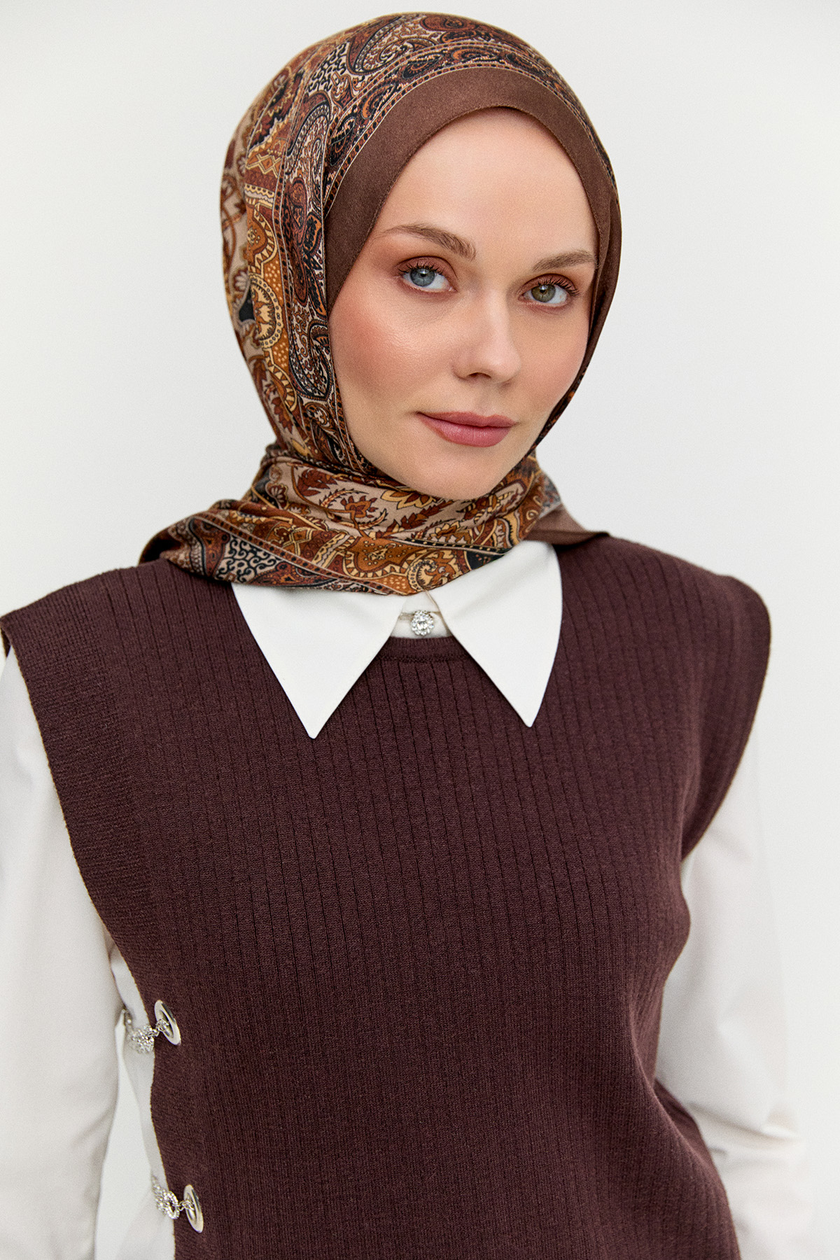 Zincir Detaylı Triko Bluz, Tesettür Giyim