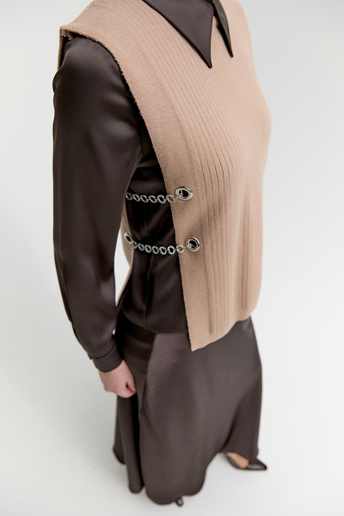 Zincir Detaylı Triko Bluz, Tesettür Giyim