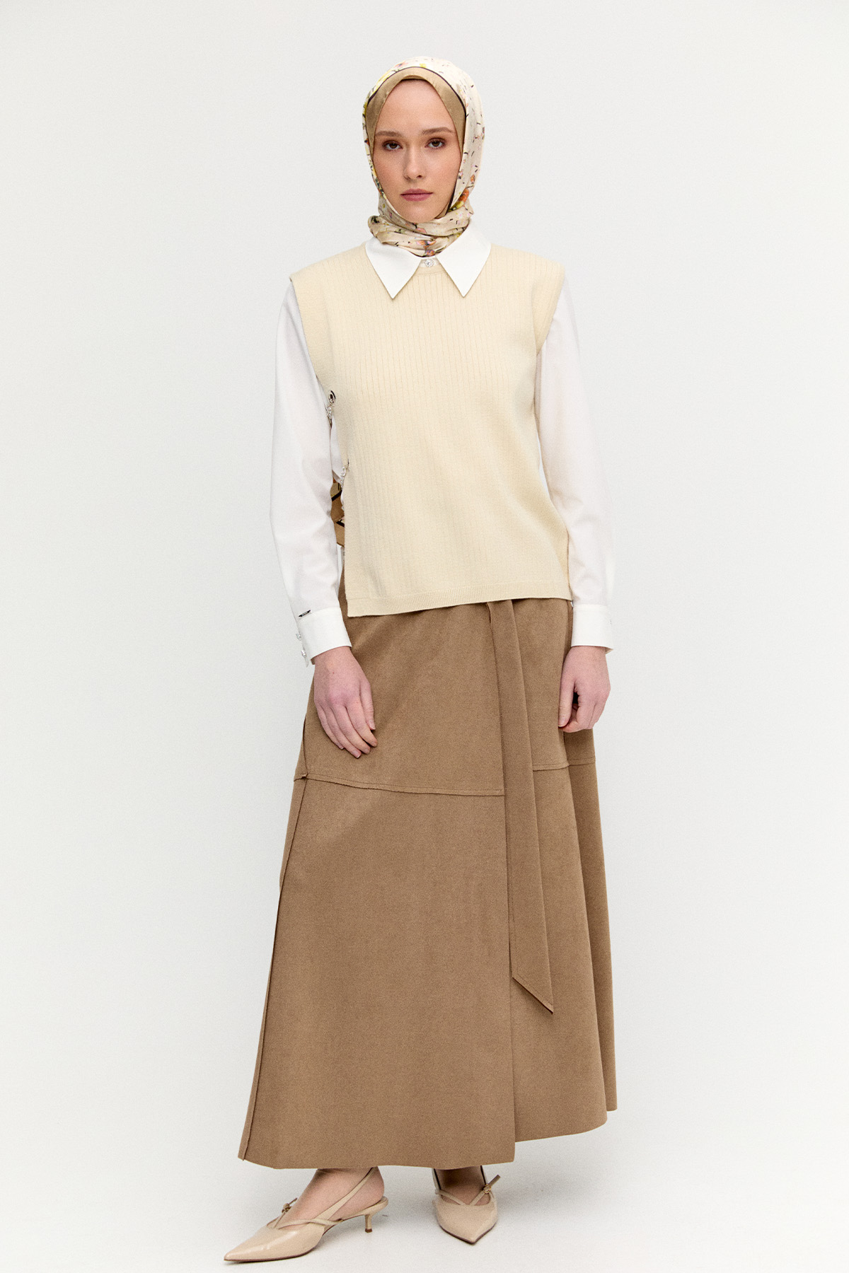 Zincir Detaylı Triko Bluz, Tesettür Giyim