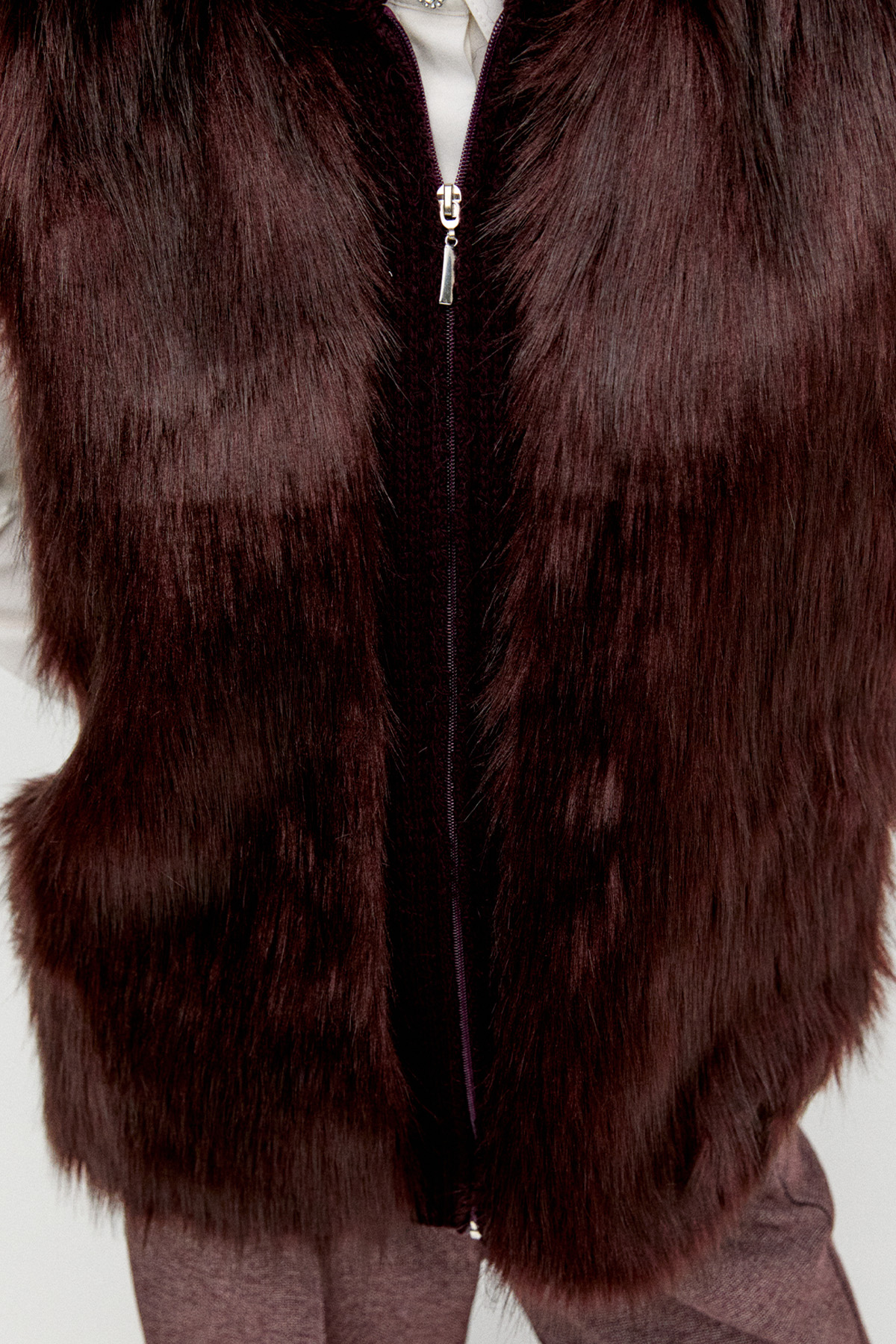 Suni Kürklü Örme Yelek, Tesettür Giyim