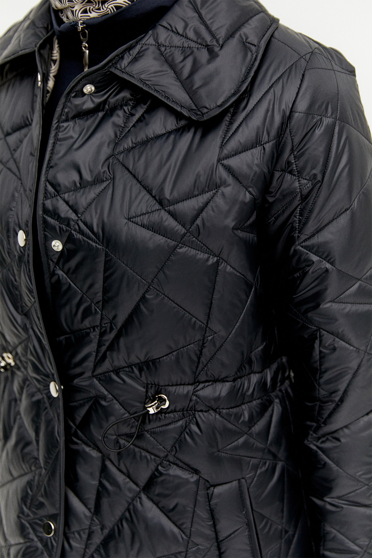 Bebe Yaka Büyük Beden Kapitone Kaban