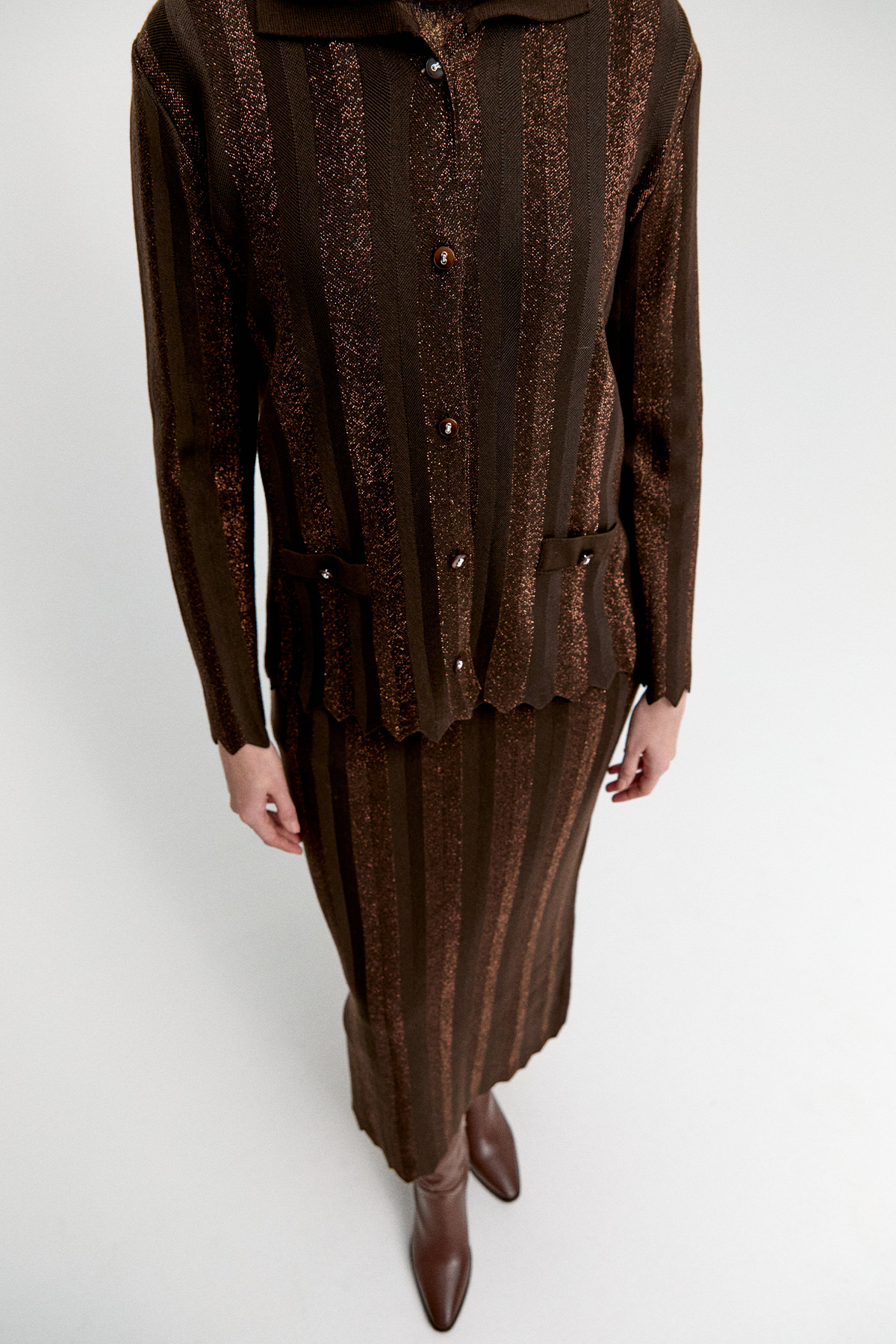 Simli Triko Ceket, Tesettür Giyim