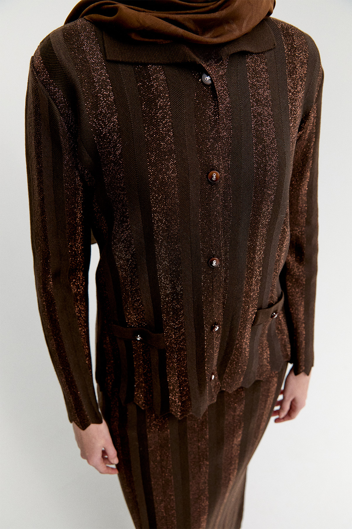 Simli Triko Ceket, Tesettür Giyim