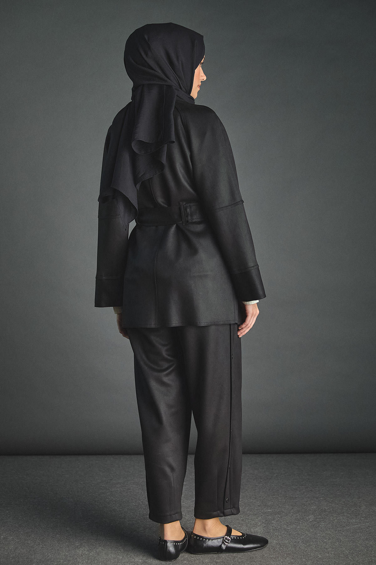 Süet Görünümlü Kruvaze Ceket