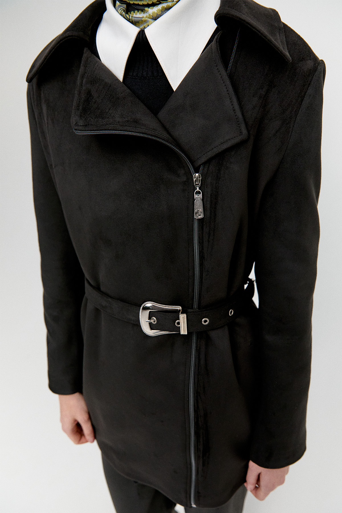 Kruvaze Süet Görünümlü Ceket, Tesettür Giyim