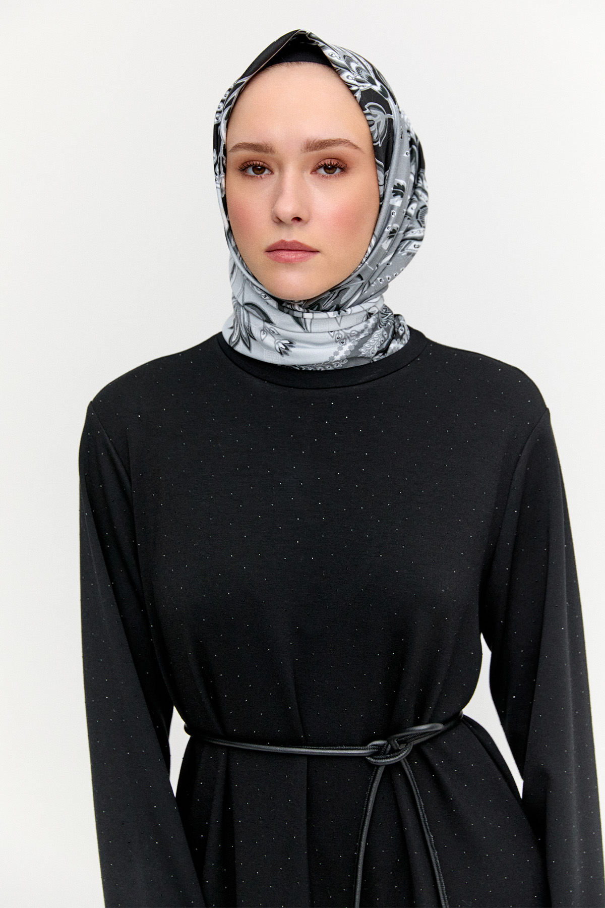 Taş Detaylı Modal Elbise, Tesettür Giyim