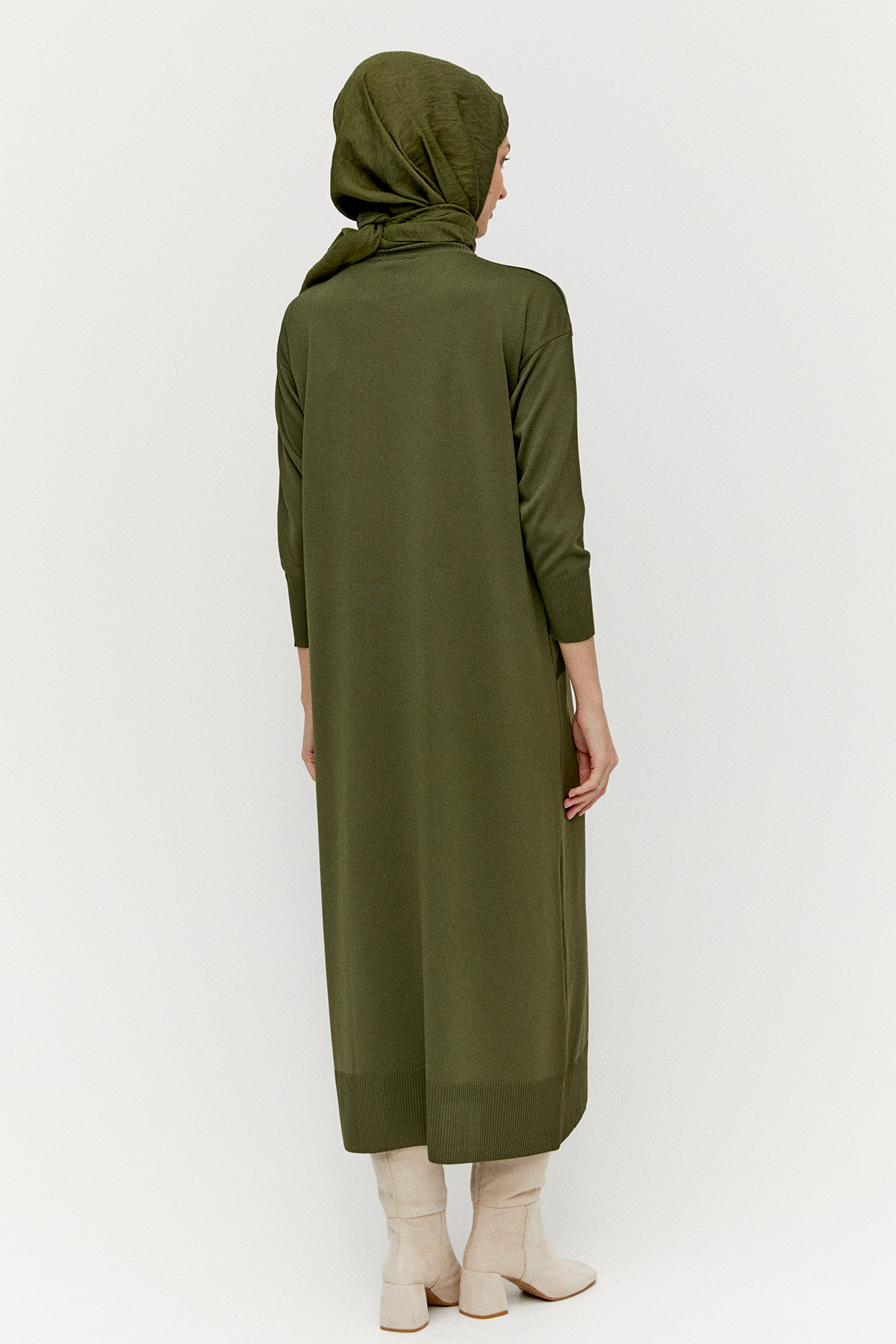 Desenli Triko Elbise