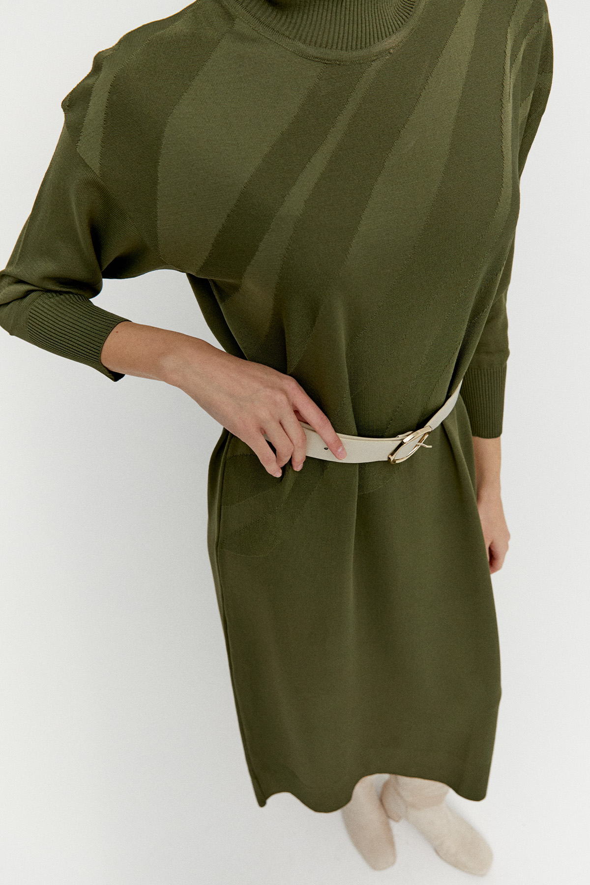 Desenli Triko Elbise