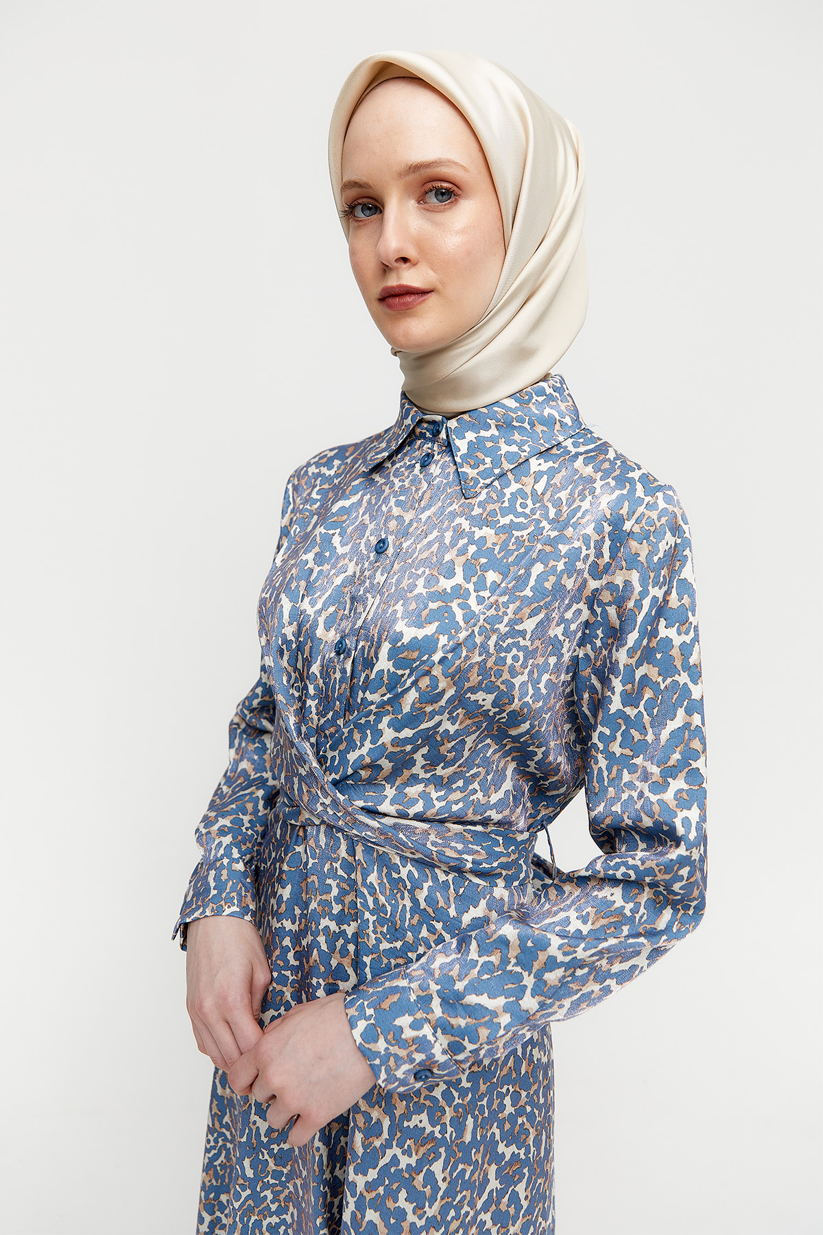 Jakarlı Leopar Elbise