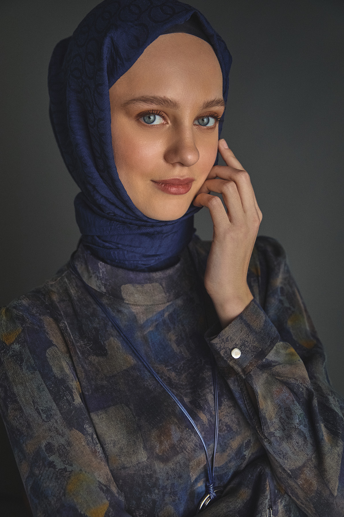 Etnik Desenli Büzgü Elbise