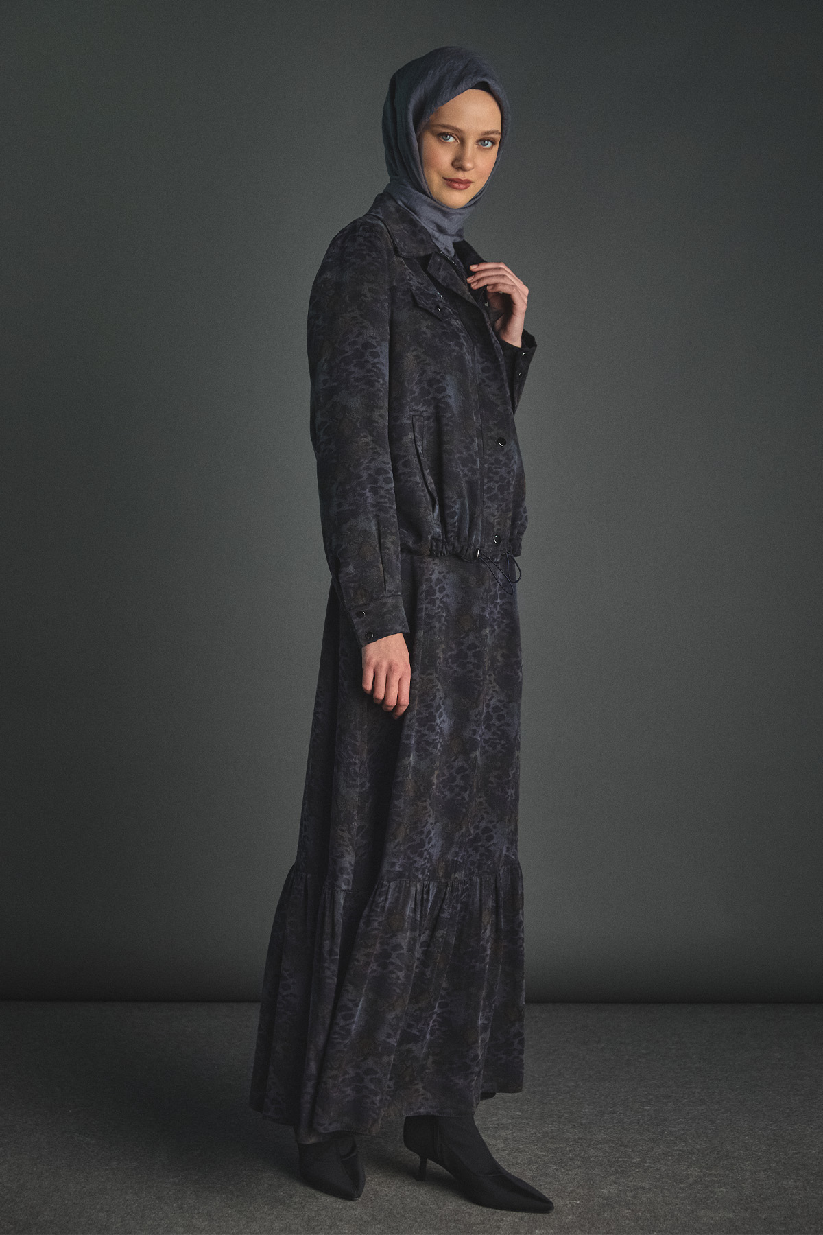 Desenli Lyocell İkili Takım