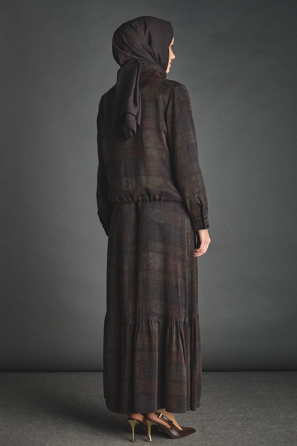 Desenli Lyocell İkili Takım