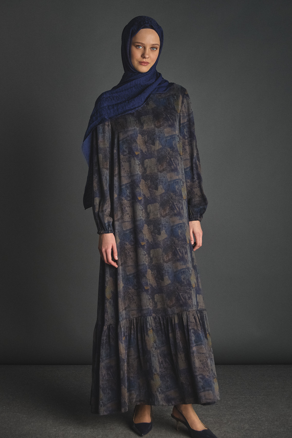 Desenli Lyocell İkili Takım