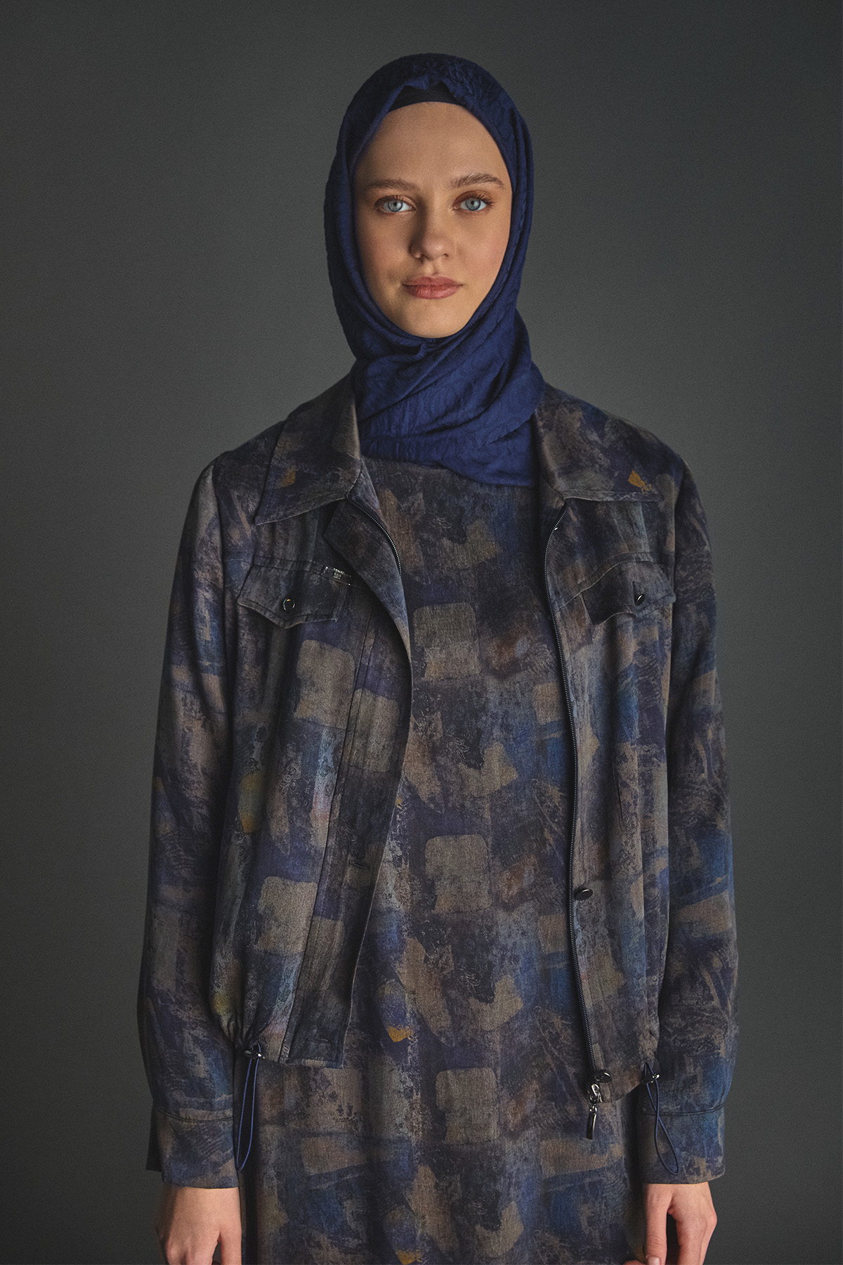 Desenli Lyocell İkili Takım