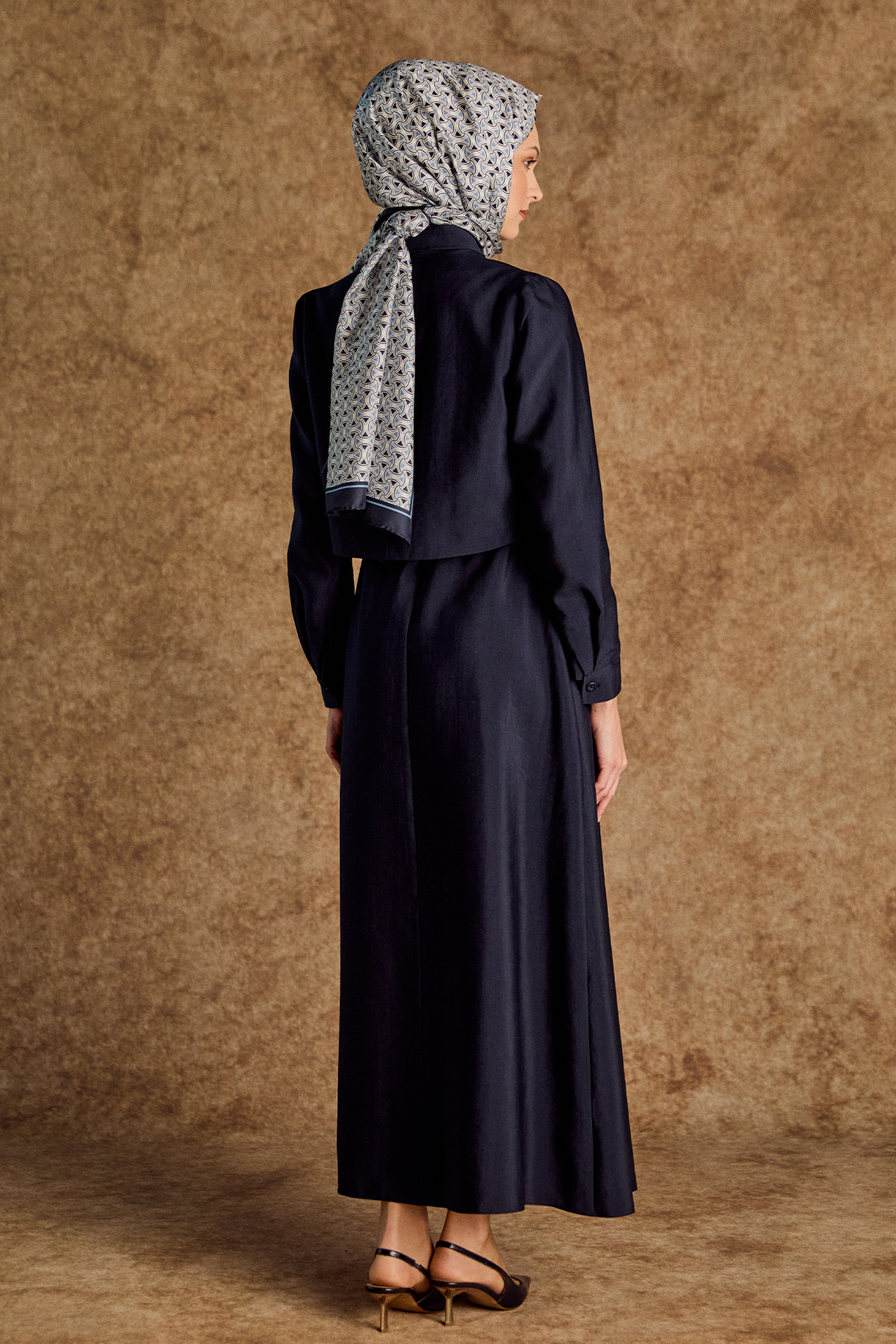 Ceketli Pilikaşe Detaylı Kuşaklı Elbise