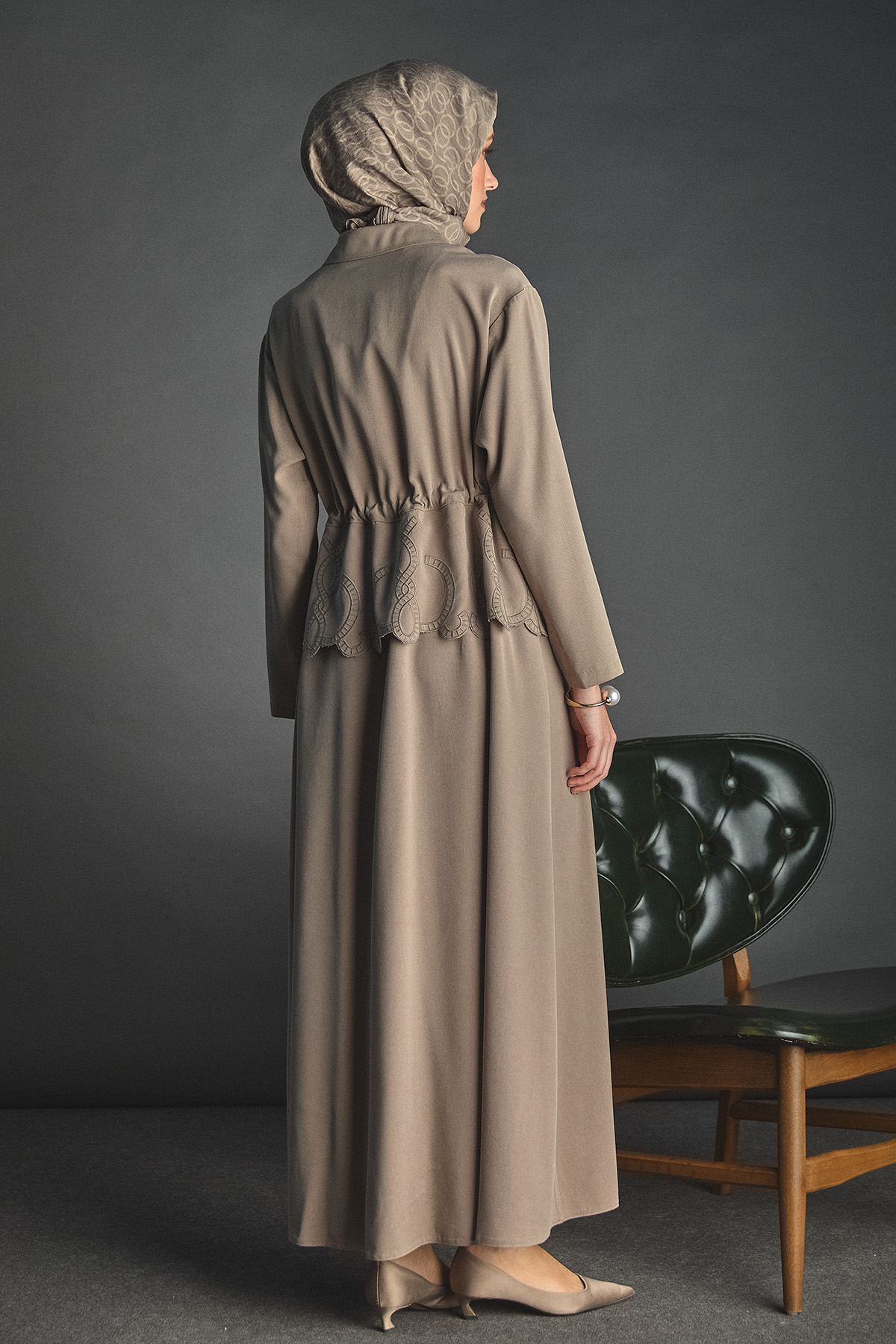 Nakışlı Lyocell Elbise