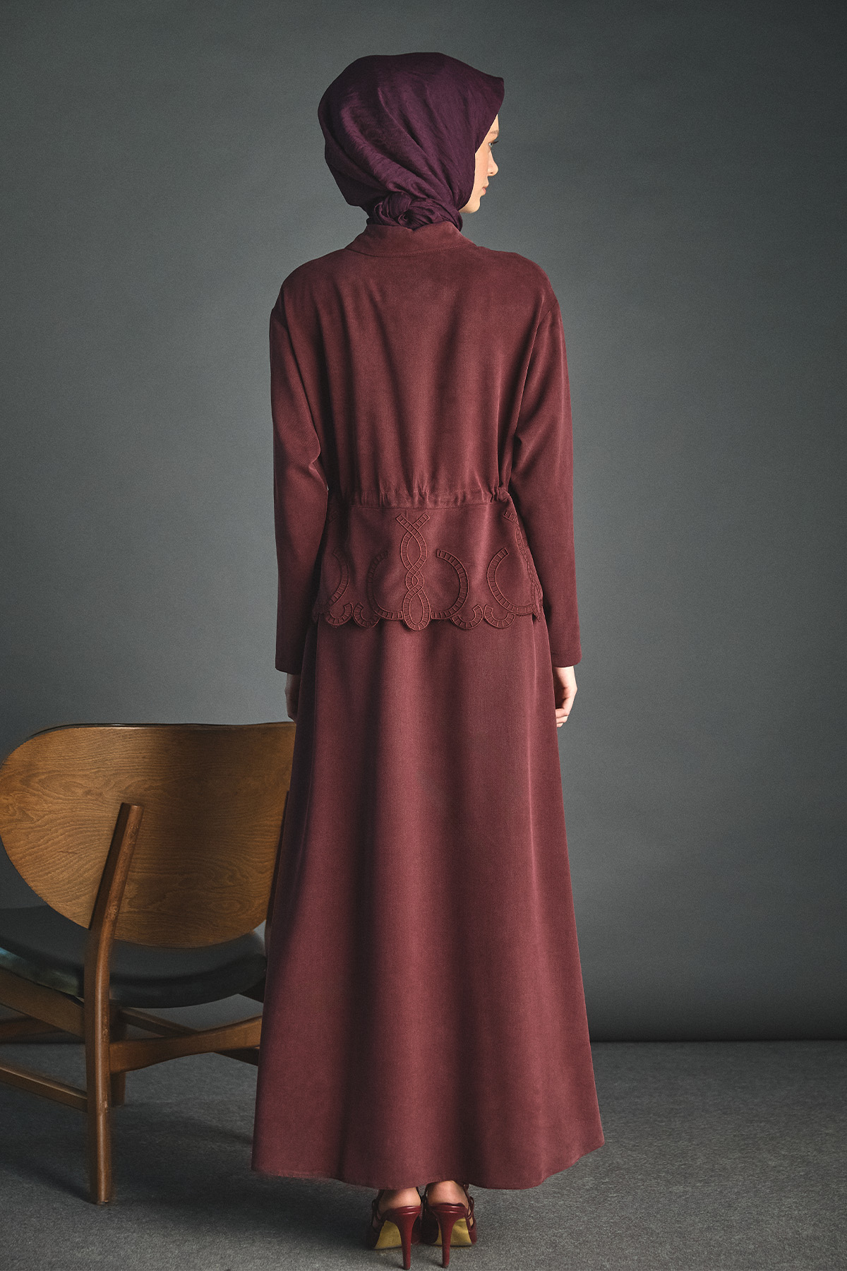 Nakışlı Lyocell Elbise