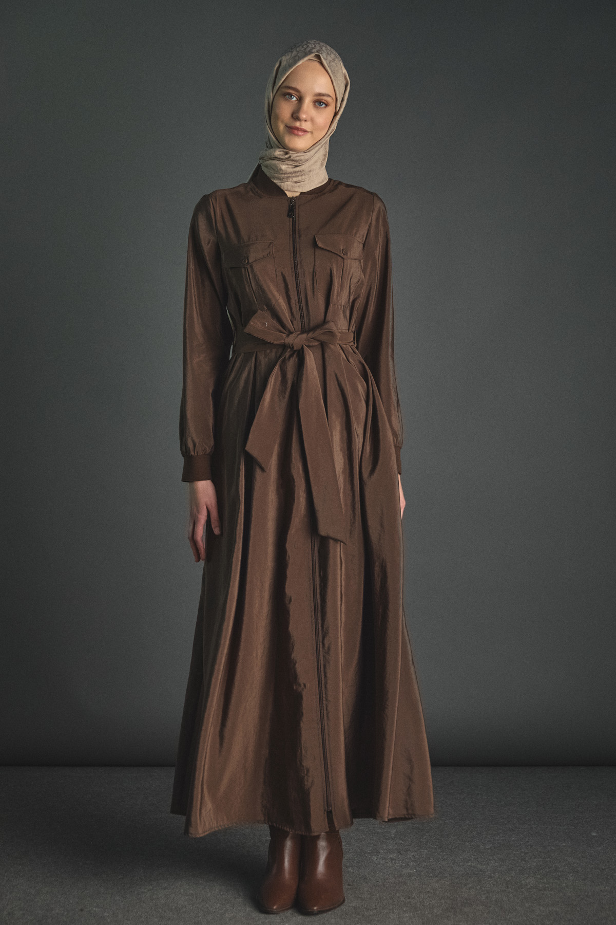 Kuşaklı Bomber Elbise