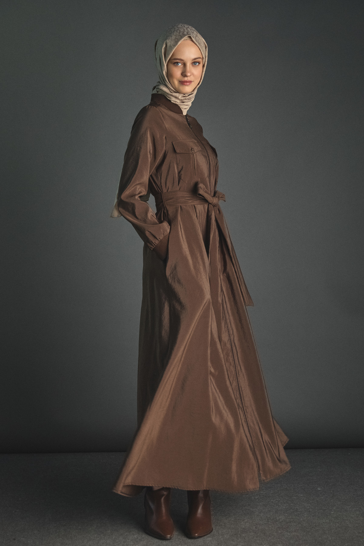 Kuşaklı Bomber Elbise