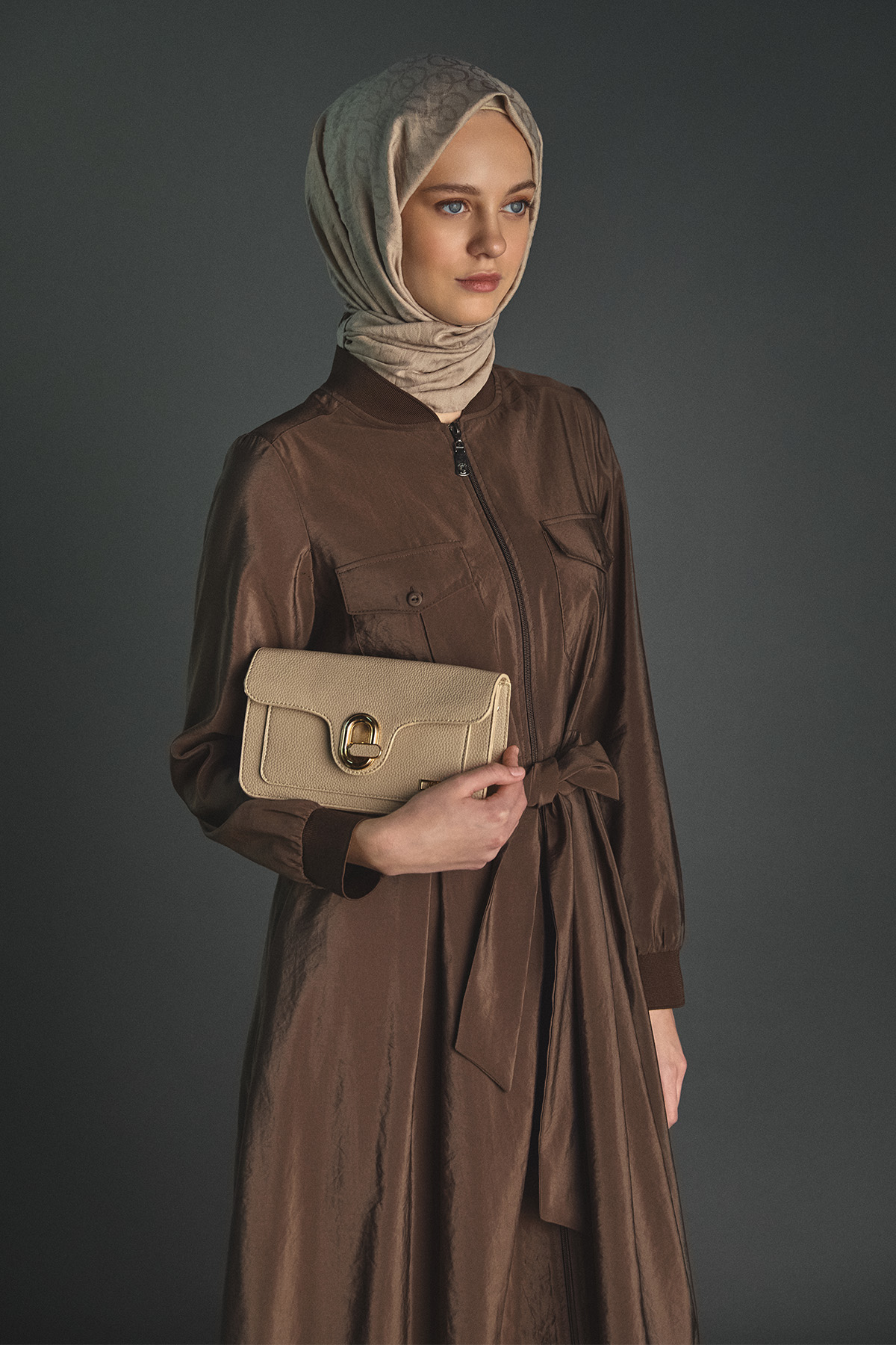 Kuşaklı Bomber Elbise