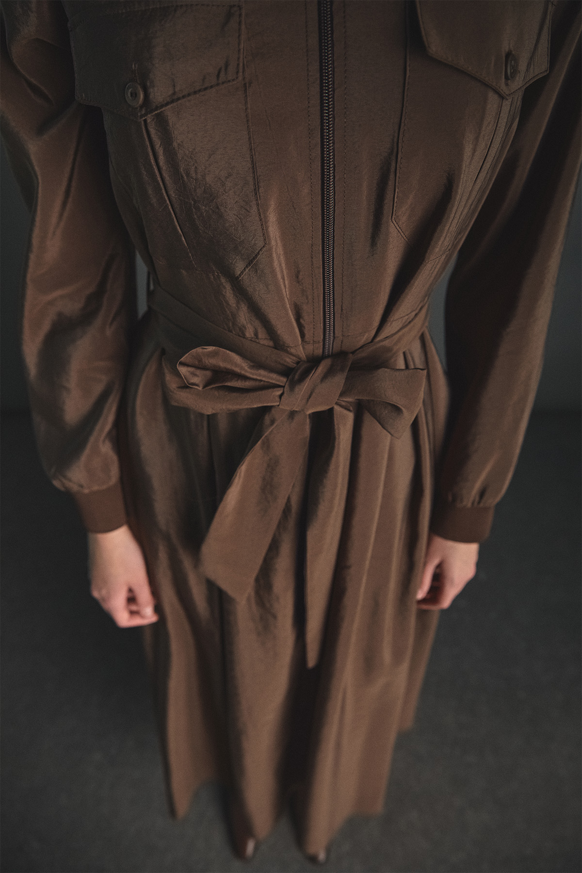 Kuşaklı Bomber Elbise