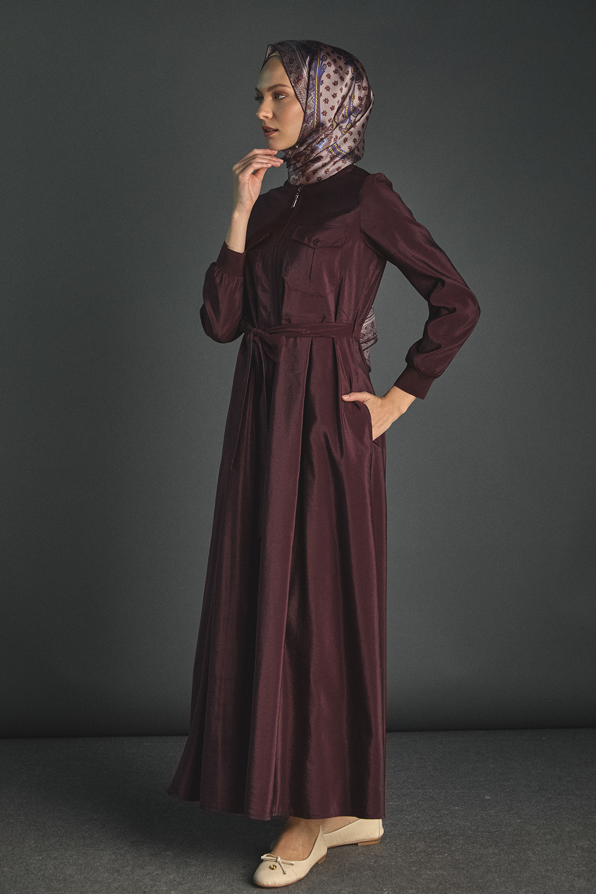 Kuşaklı Bomber Elbise